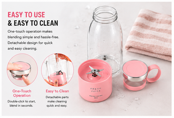 6-in-1 Portable Blender Bottle