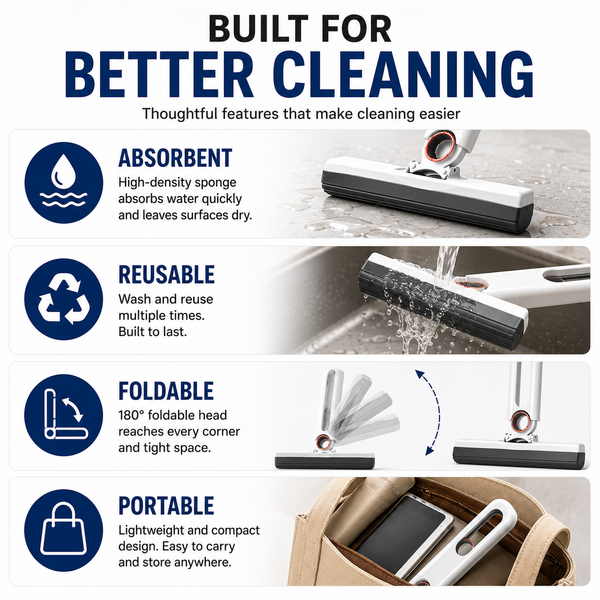 Mini Mops Floor Cleaning Sponge Squeeze Mop Household Cleaning Tools Home Car Portable Wiper Glass Screen Desk Cleaner Mop